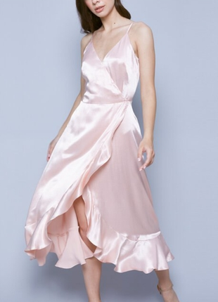 Пудровий сарафан must have сукнф плаття рожеве вечірнє випускний для дружки1 фото