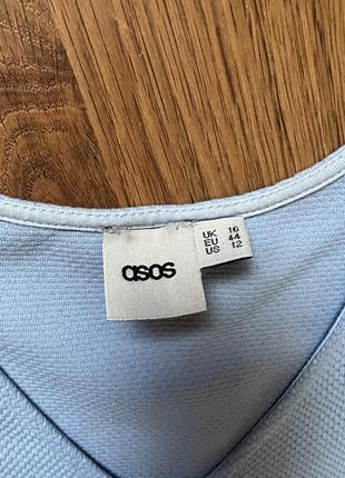 Красивое голубое платье плиссировка плиссе asos2 фото