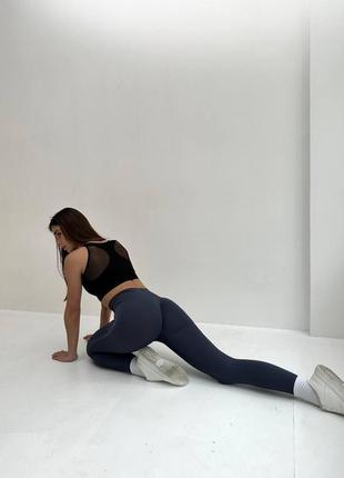 Безшовні жіночі спортивні лосини з ефектом пуш-ап для спорта та фітнеса з високою талією2 фото