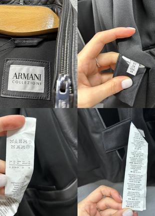 Куртка кожаная armani collezioni 54 xl мужская7 фото