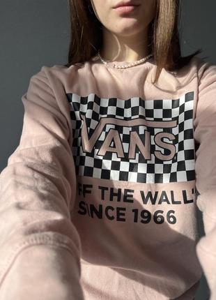 Світшот ванс жіночий з великим лого логотипом vans