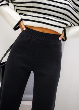 Укороченные теплые женские брюки-кюлоты4 фото