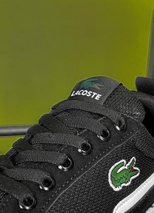 Кроссовки lacoste joggeur black/white4 фото