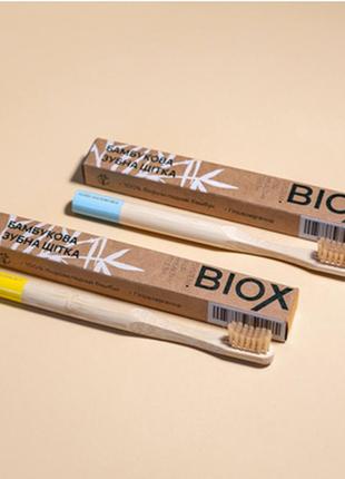 Бамбукова зубна щітка biox, чойс choice, made in ukraine, 1 шт на вибір