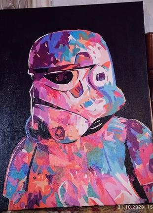 Картина по номерам зоряні війни  stormtrooper star wars