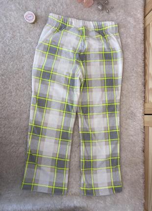 Пижамные штаны old navy xs (107-114см)  флисовые теплые серые в квадратик  олд неви2 фото