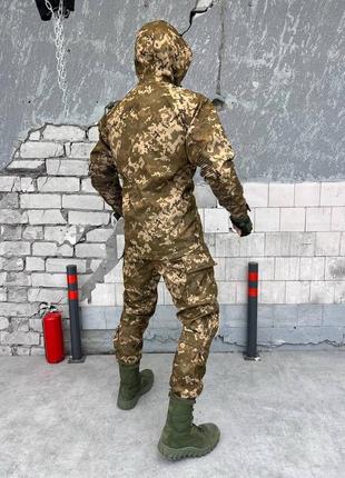 Тактичний чоловічий костюм softshell мультикам куртка та штани на флісі зсу з наколінниками7 фото