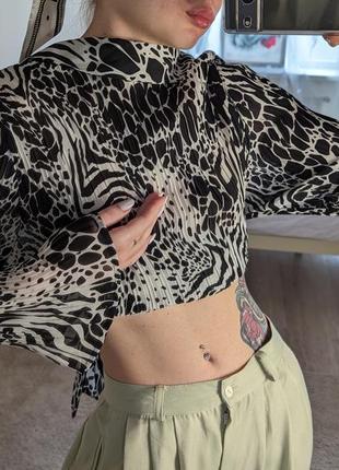 ❤️🦓сорочка-накидка😱🐆леопардова сорочка в зебру🐍👔 зміїний принт зебра🔥леопардовая рубашка блуза 6