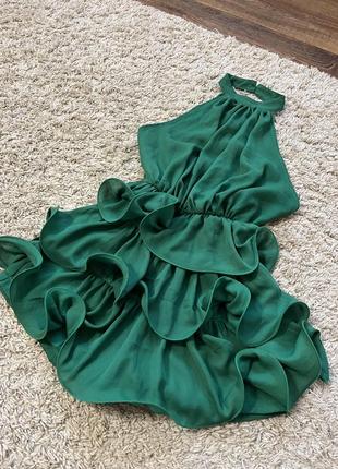 Зеленый ромпер комбинезон платье сарафан1 фото