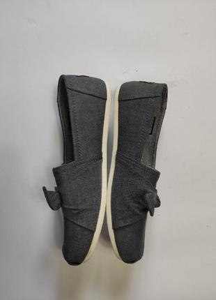 Распаровка синие джинсовые слипоны балетки кеды белой подошвой бантом тканевые skechers bobs