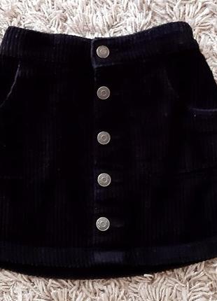 Вільветова спідничка, юбка hema 110 розміру.4 фото