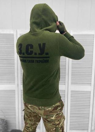 Чоловіча військова флісова кофта фліска з капюшоном1 фото
