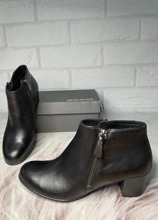 Женские, кожаные, демисезонные ботинки ecco shape m 35, оригинал - 38р, 39р2 фото