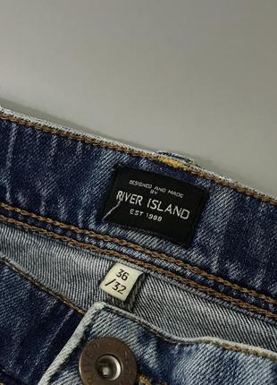 Светлые джинсы river island, голубые, ривер айленд, брюки, брюки, стильные, с потертостями5 фото