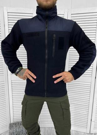 Тактична чоловіча флісова куртка фліска синя2 фото