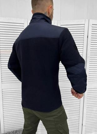 Тактична чоловіча флісова куртка фліска синя4 фото
