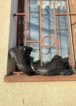 Зимові чорні чоловічі кросівки з хутром верх термо-текстиль9 фото