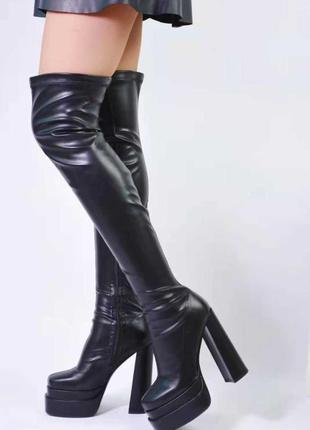 Жіночі ботфорти fashion bozena 4010 36 розмір 23,5 см чорний