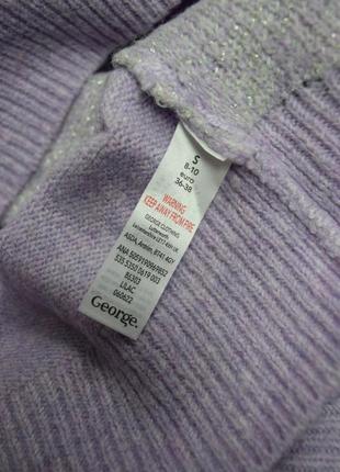 Свитер свитер свечер сиреневый лиловый в актуальный принт4 фото