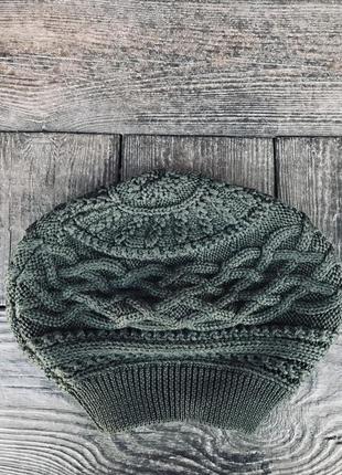 Берет шапка шляпа зеленая натуральная шерсть мягкая теплая современная luisa spagnoli made in italy 🇮🇹3 фото