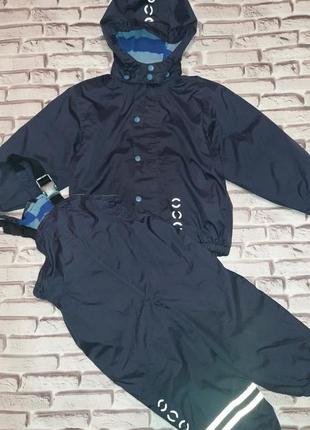 Дитячий теплий костюм куртка штани на підтяжках mikk-line