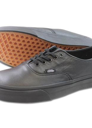 Кожаные кроссовки vans authentic decon black2 фото