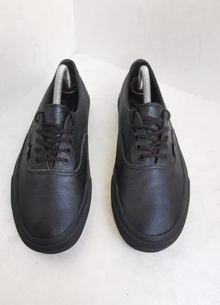 Кожаные кроссовки vans authentic decon black4 фото