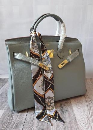 Шкіряна сумка в стилі hermes birkin 35