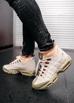 Чоловічі зимові кросівки nike sneakerboot beige2 фото