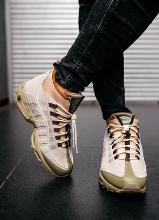 Чоловічі зимові кросівки nike sneakerboot beige4 фото