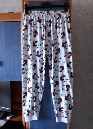 Уютные пижамные штанишки, 42-44-46, хлопок,  disney by primark1 фото