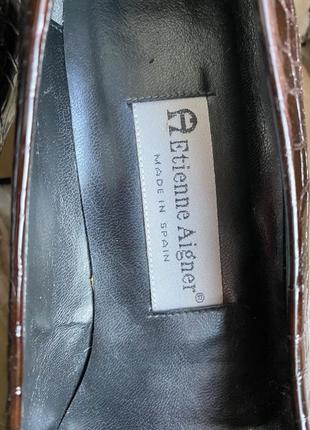 Туфли кожаные эксклюзив премиум бренд aigner размер 38,59 фото