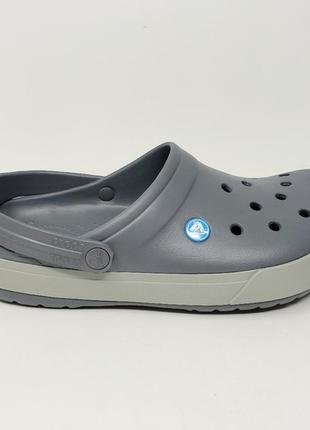 Крокс крокбэнд клог серые crocs crocband ii clog charcoal/light grey3 фото