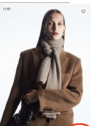 Нежный теплый шарф пудрового цвета с 💯 кашеміру8 фото