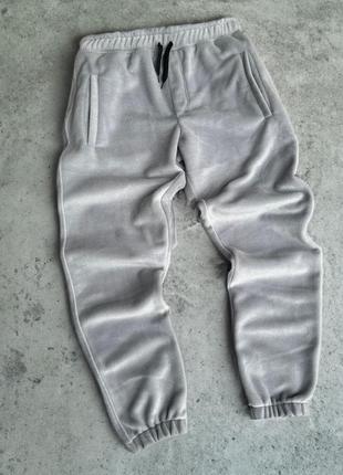 Премиум плюшевые брюки мужские качественные теплые флисовые