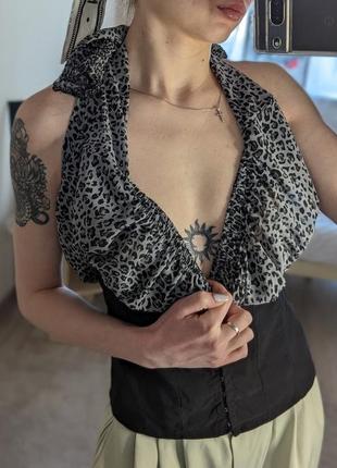 ❤️англія🇬🇧 блуза-корсет🦓🐆леопардова сорочка в зебру👔🐍 зміїний принт леопард🔥рубашка леопард1 фото