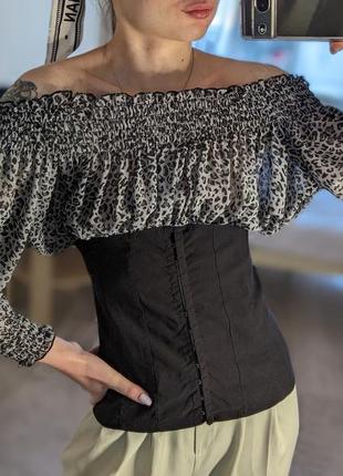 ❤️англия🇬🇧 блуза-корсет🦓🐆леопардова сорочка в зебру👔🐍 змеиный принт леопард🔥рубашка леопард4 фото