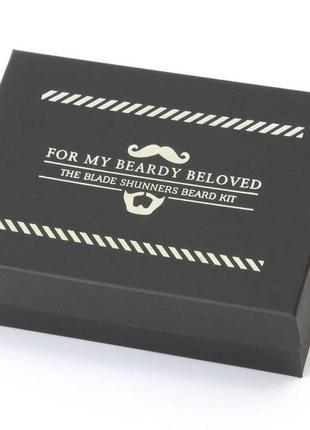 Набор по уходу за бородой и усами men rock (шампунь, бальзам, гребень для бороды)