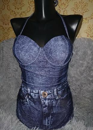 Guess beachwear monokini copacabana jeans2 фото