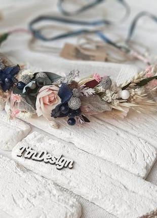 Венок на голову"синее затмение"