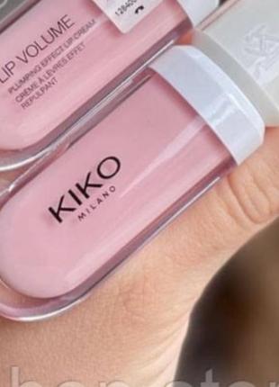 Бальзам для губ lip volume с эффектом увеличения объема kiko milano, 6.5 мл tutu rose