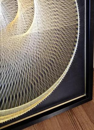 Картина - манадала у техніці string - art. 3-д картина. ручна робота.  52/52 см.  в рамі.8 фото