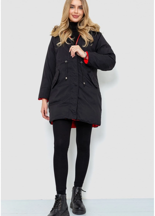 Куртка жіноча двостороння, колір червоно-чорний, 129r818-5552 фото