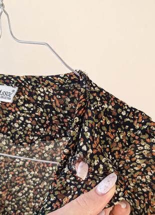 ❤️ блуза в цветы с рюшами💐🤩 сорочка на кнопках👔 цветочный принт🌼🔥 рубашка в цветочный принт 🥀10 фото