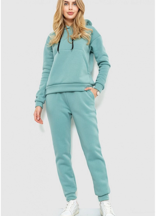 Спорт костюм жіночий на флісі, колір світло-м'ятний,