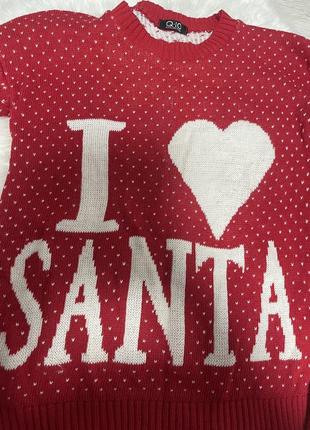Кофта новорічна i love santa4 фото