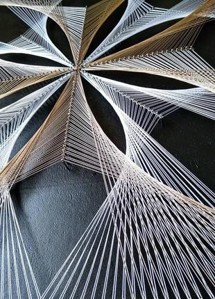 Мандала "исполнение желаний" технике string-art. 3-д картина. ручная работа. 50/50 см.6 фото