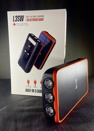 Повербанк zonhood l3sw 38 800mah с солнечной панелью