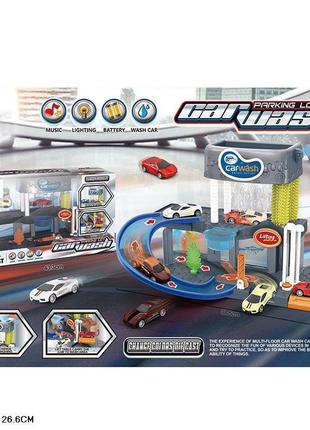 Паркинг арт. 10a-1 (12шт)  батар. свет,звук,вода,"мойка машин", короб. 43,3*15,6*26,6см  от магазина style &