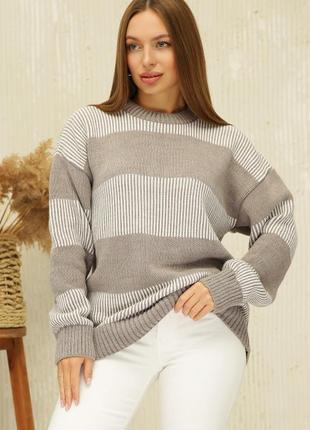Стильный свитер свободного кроя 46-54 гг в цветах1 фото